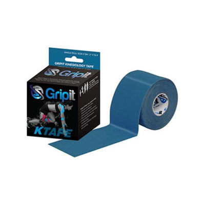Tape Kinesiology Gripit KTAPE Cotton/Lycra/Spandex 2"x5.5yd Adhs Royal Blue Ea